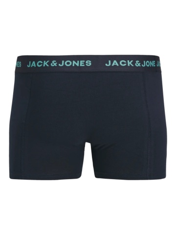 Jack & Jones Underwear barbati, Set 3 perechi de boxeri, cu imprimeu text, Bleumarin inchis - Img 2