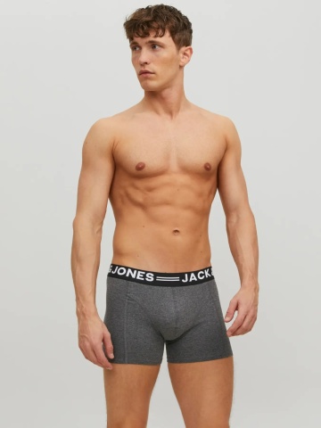 Jack & Jones Underwear barbati, Set 3 perechi de boxeri, Jaclichfield cu imprimeu text, Rosu inchis - Img 6