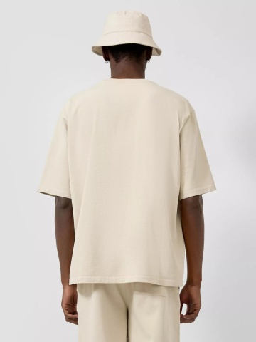 Q/S by s.Oliver Tricou barbati din jerseu, Loose Fit, Crem - Img 2