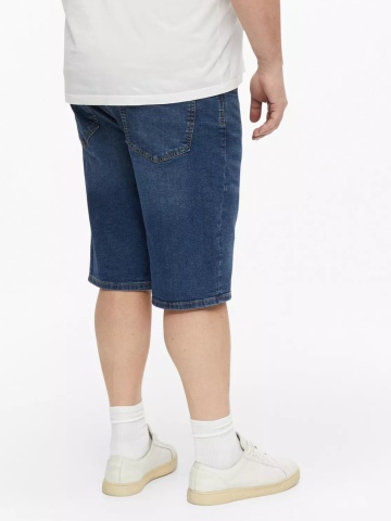 s.Oliver Big Sizes Pantaloni scurti de blug, barbati big sizes, Casby cu croiala Relaxed fit, Albastru inchis - Img 2
