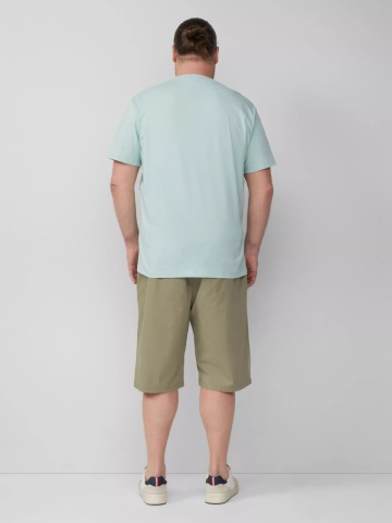 s.Oliver Big Sizes Tricou barbati big sizes cu decolteu la baza gatului, Regular fit, Turcoaz - Img 2