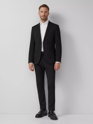 s.Oliver BLACK LABEL, Camasa barbati din amestec de bumbac, cu croiala Tailored fit, Alb - Img 4