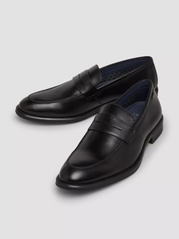 s.Oliver BLACK LABEL Mocasini barbati, din piele naturala, Negru - Img 2