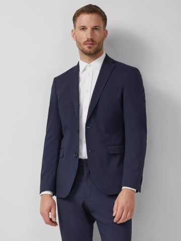 s.Oliver BLACK LABEL Sacou elegant barbati, Slim fit, Bleumarin inchis