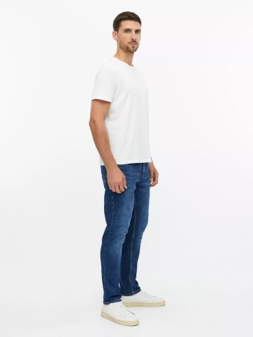 s.Oliver Blugi barbati Mauro, cu talie medie, Regular fit, Tapered leg, Albastru inchis - Img 7