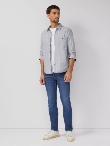 s.Oliver Blugi barbati Nelio, cu talie medie si croiala Slim fit, Albastru inchis - Img 6
