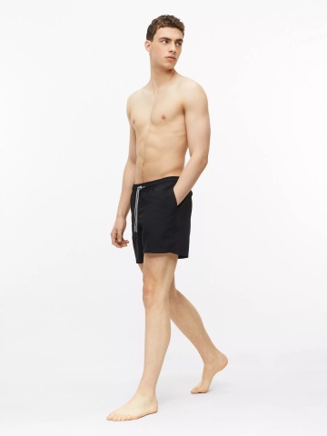 s.Oliver Pantaloni scurti barbati pentru inot cu croiala Regular fit, Negru - Img 6