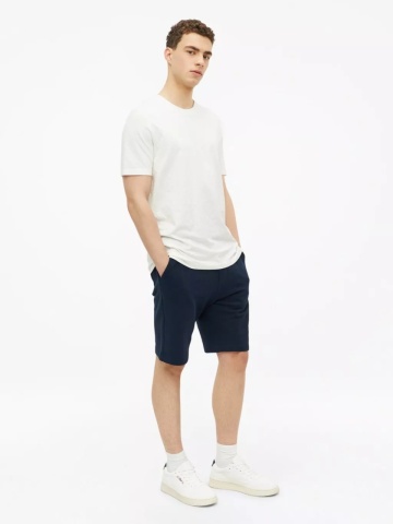 s.Oliver Pantaloni scurti sport, barbati, din bumbac, cu talie medie, Relaxed fit, Detroit, Bleumarin inchis - Img 7