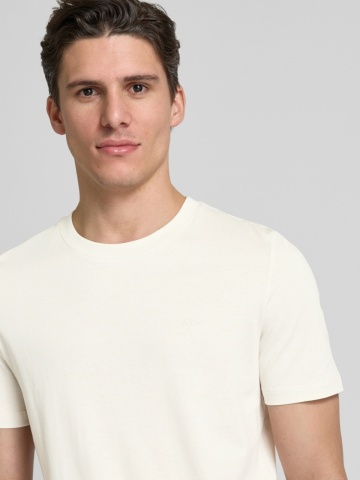 s.Oliver Tricou barbati cu croiala Regular fit, din bumbac, Crem - Img 3