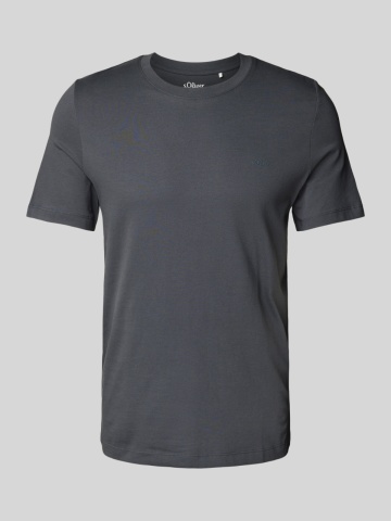 s.Oliver Tricou barbati cu croiala Regular fit, din bumbac, Gri inchis - Img 5