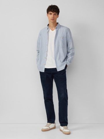 s.Oliver Tricou barbati cu decolteu in V, Regular fit, din bumbac, Alb - Img 4