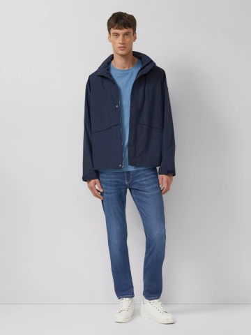 s.Oliver Tricou barbati din bumbac, Regular fit, Albastru inchis - Img 4