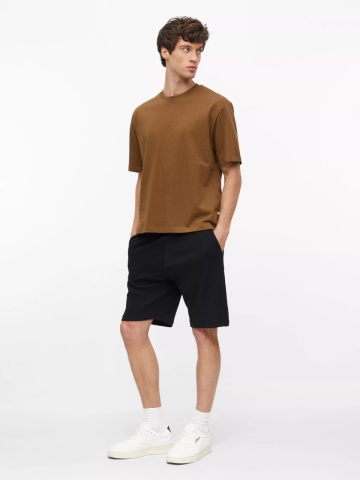 s.Oliver Tricou barbati la baza gatului, din jerseu gros de bumbac, Modern fit, Maro - Img 5