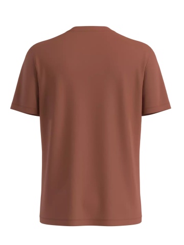 s.Oliver Tricou cu decolteu la baza gatului, barbati, din bumbac, Regular fit, Maro - Img 2