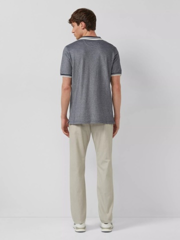 s.Oliver Tricou polo barbati cu anchior din bumbac piqué, Regular fit, Bleumarin inchis - Img 5