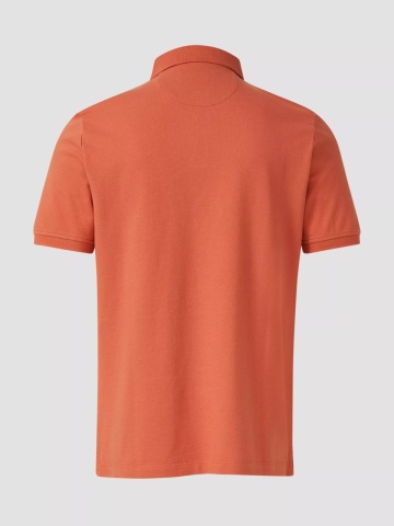 s.Oliver Tricou polo barbati, cu logo, Regular fit, Portocaliu - Img 5