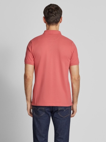 s.Oliver Tricou polo barbati, din 100% bumbac, cu logo, Roz - Img 2