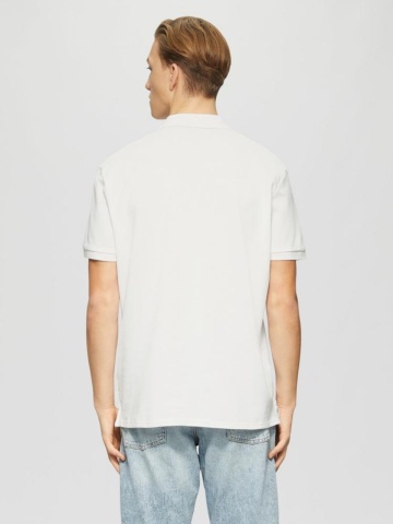 Tricou polo din bumbac, barbati, croiala Regular Fit, Alb - Img 2
