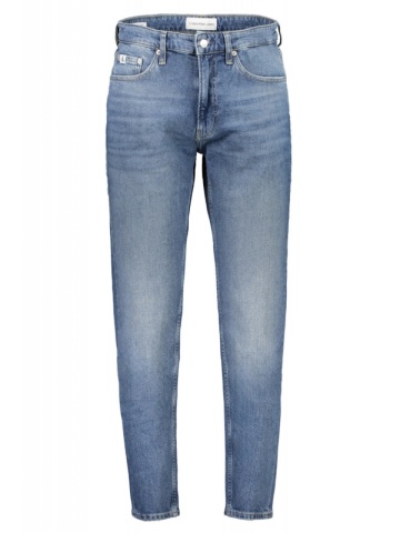 Blugi barbati cu talie medie, croiala Regular Tapered, albastru deschis - Img 1