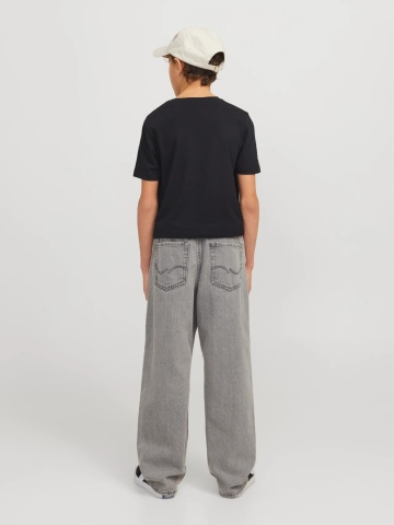 Jack & Jones Blugi baieti, ALEX, cu talie inalta si croiala Baggy Fit, Gri inchis - Img 7