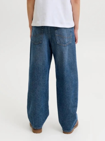 Jack & Jones Blugi baieti, ALEX, cu talie inalta si croiala Baggy fit, Albastru inchis - Img 2