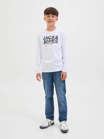 Jack & Jones Blugi baieti, Glenn, cu talie joasa si croiala Slim fit, Albastru inchis - Img 5