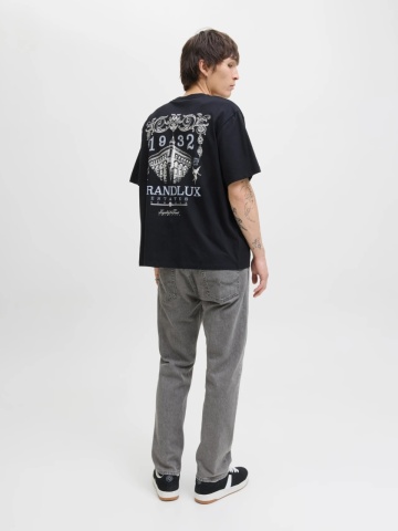 Jack & Jones Blugi barbati CHRIS, talie inalta, croiala Relaxed fit, Gri - Img 6