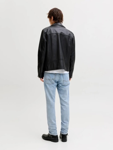 Jack & Jones Blugi barbati CLARK, cu talie medie si croiala Regular fit, Albastru deschis - Img 6