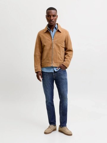 Jack & Jones Blugi barbati CLARK, cu talie medie si croiala Regular fit, Albastru inchis - Img 4