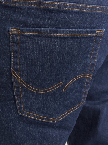 Jack & Jones Blugi barbati GLENN, talie joasa, croiala Slim fit, Albastru inchis - Img 3
