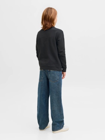 Jack & Jones Bluza baieti, Relaxed fit, cu decolteu la baza gatului, Negru - Img 2