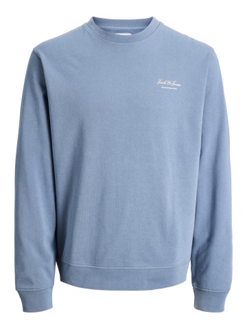 Jack & Jones Bluza barbati, Relaxed fit, cu decolteu la baza gatului, Albastru - Img 8