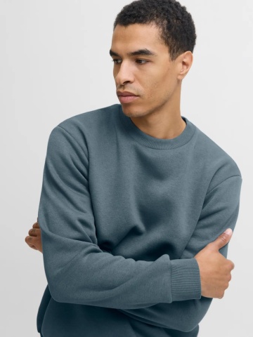 Jack & Jones Bluza barbati, simpla cu decolteu la baza gatului, Gri inchis - Img 5