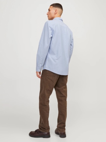 Jack & Jones Camasa barbati, Casual cu croiala Slim Fit, din bumbac, Albastru deschis - Img 7