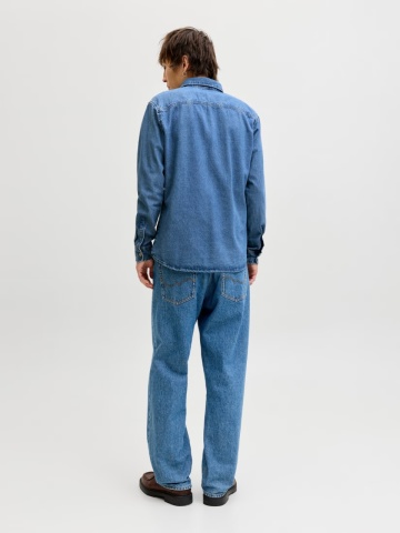 Jack & Jones Camasa de blug barbati, Stanley, Regular fit, Albastru - Img 2