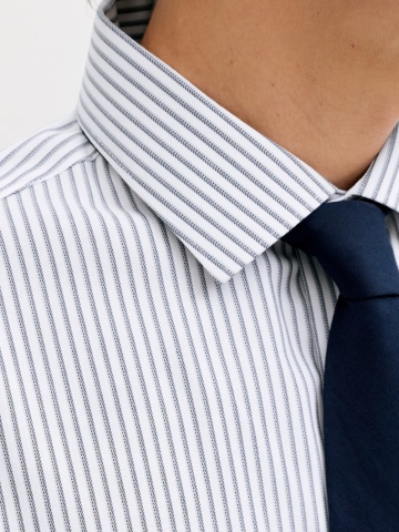 Jack & Jones Camasa non-iron barbati din bumbac organic, Slim Fit, JPRBLAPARKER, Alb - Img 4