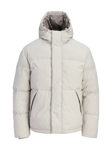 Jack & Jones Geaca barbati, PUFFER, cu gluga, JJESOHO, Bej deschis - Img 8