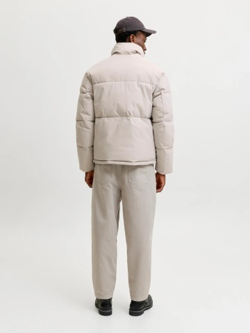 Jack & Jones Geaca barbati, PUFFER, cu guler inalt, JJESOHO, Bej deschis - Img 6