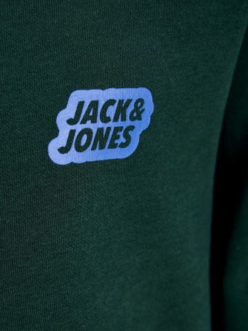 Jack & Jones Hanorac baieti cu gluga fara fermoar, Regular Fit, JJAMI, Verde inchis - Img 5