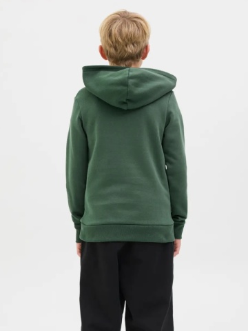 Jack & Jones Hanorac baieti cu imprimeu cu logo si buzunar tip marsupiu, Verde - Img 2
