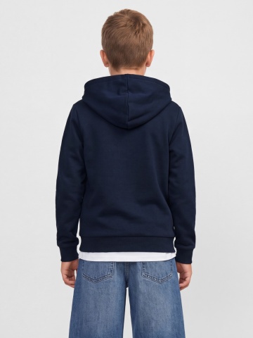 Jack & Jones Hanorac baieti, Regular Fit, fara buzunare, cu imprimeu cu logo, JJCOLLEGEY, Bleumarin inchis - Img 2