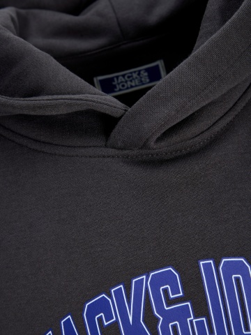Jack & Jones Hanorac baieti, Regular Fit, fara buzunare, cu imprimeu cu logo, JJCOLLEGEY, Gri inchis - Img 6