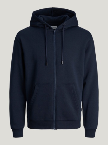 Jack & Jones Hanorac barbati, JJEBRADLEY, cu fermoar si gluga, Regular fit, Bleumarin inchis - Img 8
