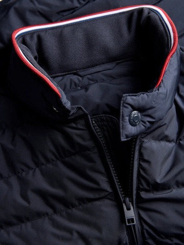 Jack & Jones Jacheta barbati, cu guler inalt, Regular fit, JPRBLUGARRY HYBRID, Bleumarin inchis - Img 3