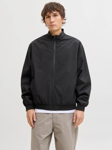 Jack & Jones Jacheta bomber barbati, Regular fit, Negru
