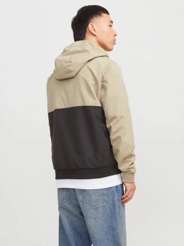 Jack & Jones Jacheta bomber cu gluga, JJERUSH HOOD, Bej/Negru - Img 2