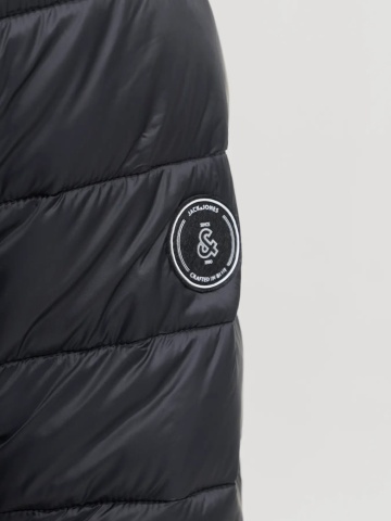 Jack & Jones Jacheta matlasata, barbati, cu gluga, Regular fit, JJEKINGSLEY, Negru - Img 5