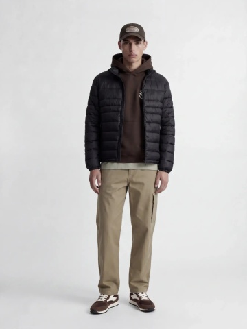 Jack & Jones Jacheta matlasata, barbati, fara gluga, Regular fit, JJEKINGSLEY, Negru - Img 4