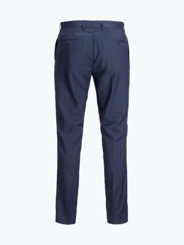 Jack & Jones Pantaloni costum baieti, SOLAR, cu talie medie si croiala Super Slim Fit, Bleumarin - Img 9