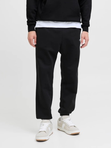 Jack & Jones Pantaloni de trening barbati, cu talie medie, Relaxed Fit, JPSTKANE SOHO, Negru